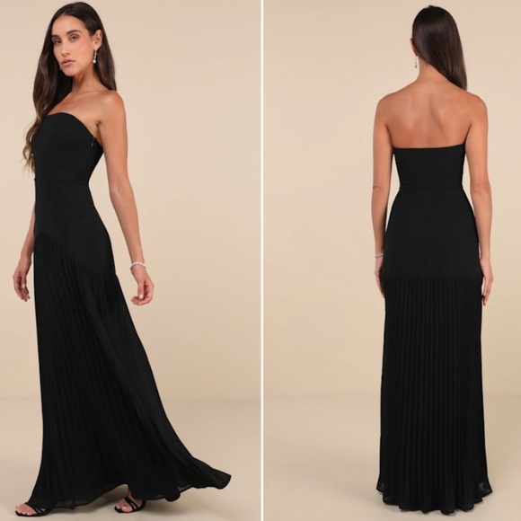 LULUS Prom Wedding Bridesmaid Sexy Flowy Romantic Elegant Chic Maxi Dress - Picture 4 of 5